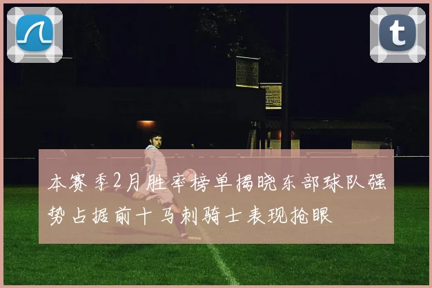 本赛季2月胜率榜单揭晓东部球队强势占据前十马刺骑士表现抢眼